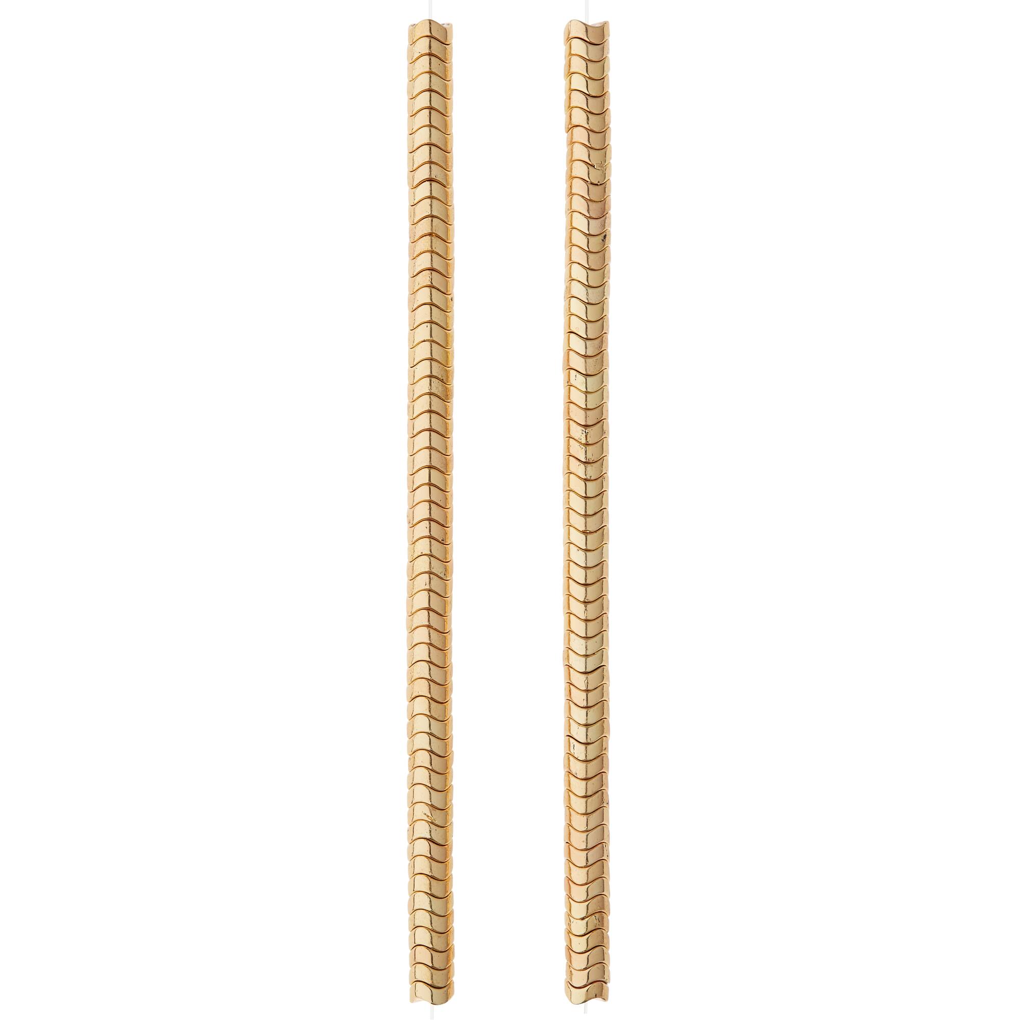 Gold Hematite Wave Beads by Bead Landing®, 6mm